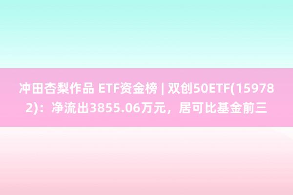 冲田杏梨作品 ETF资金榜 | 双创50ETF(159782)：净流出3855.06万元，居可比基金前三