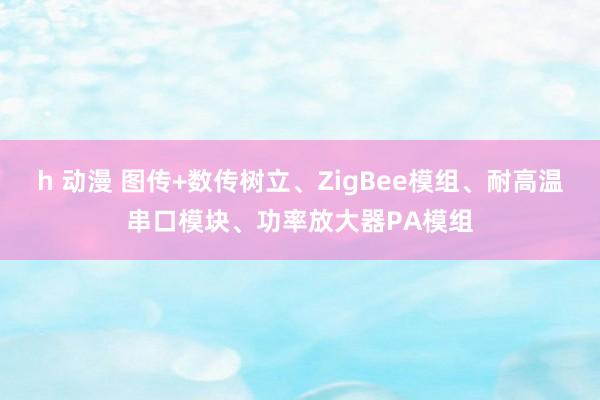 h 动漫 图传+数传树立、ZigBee模组、耐高温串口模块、功率放大器PA模组